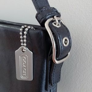 Black Leather Coach Handbag